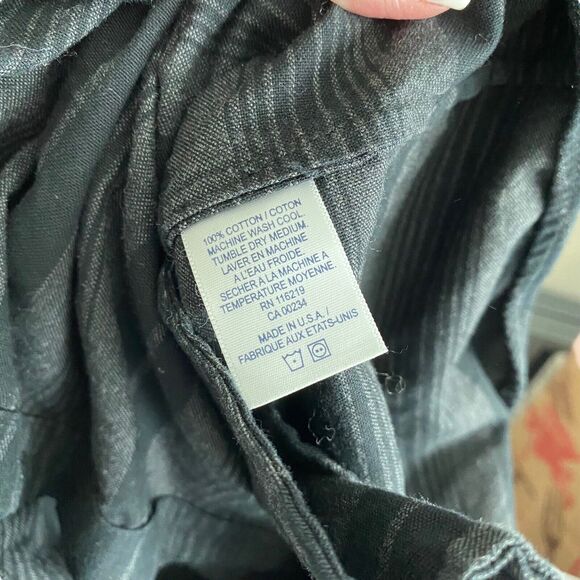 Steven Alan XS Shirt Dress Striped Gray Black Striped Long Sleeve - Picture 3 of 8